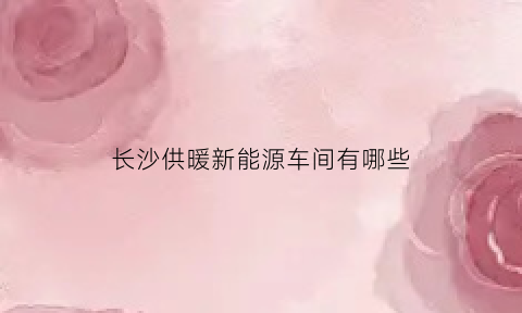 长沙供暖新能源车间有哪些