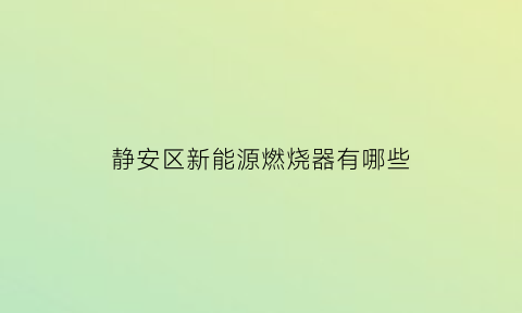 静安区新能源燃烧器有哪些(静安区新能源燃烧器有哪些厂家)