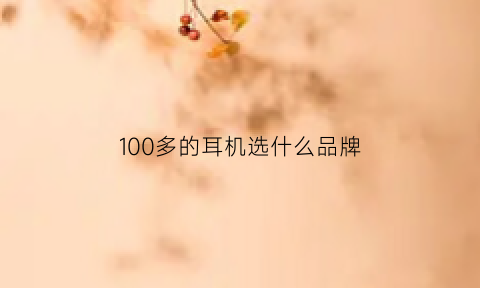 100多的耳机选什么品牌(一百多块钱耳机推荐)