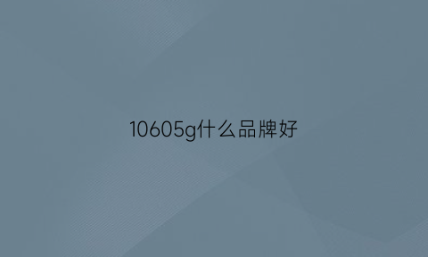 10605g什么品牌好