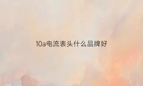 10a电流表头什么品牌好