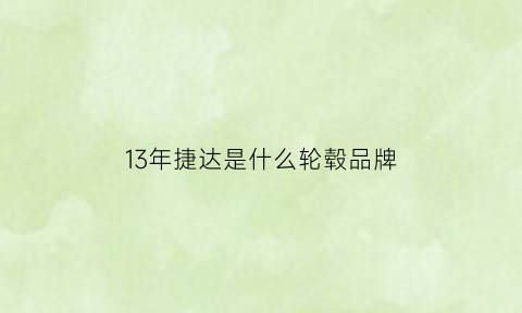 13年捷达是什么轮毂品牌(13款捷达轮胎尺寸是多少)