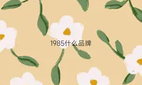 1985什么品牌(1985系列)