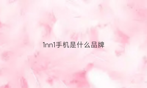 1nn1手机是什么品牌(n0aln是什么牌子手机)