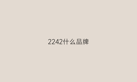 2242什么品牌