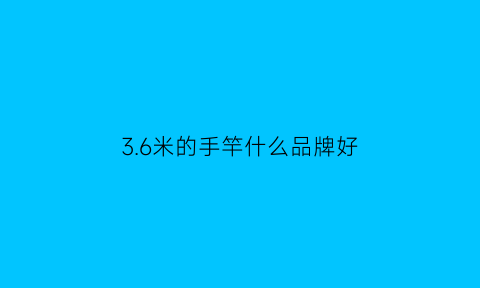 36米的手竿什么品牌好(36米钓鱼手竿)