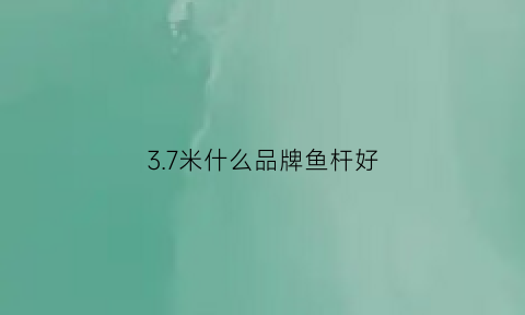 37米什么品牌鱼杆好(十款36米经典鱼竿)