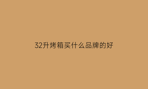 32升烤箱买什么品牌的好(32升烤箱买什么品牌的好一点)