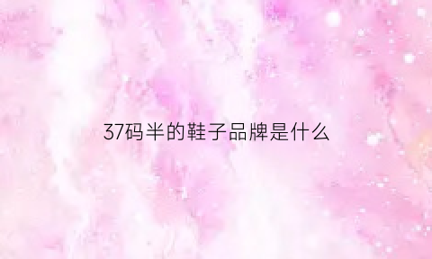 37码半的鞋子品牌是什么(37码半的鞋子品牌是什么牌子)