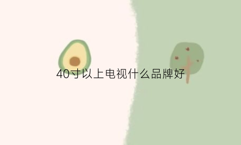 40寸以上电视什么品牌好(40寸以上电视什么品牌好用)