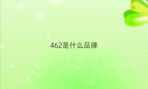 462是什么品牌(2624是什么牌子)