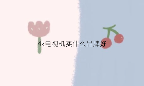 4k电视机买什么品牌好(4k电视机买什么品牌好一点)