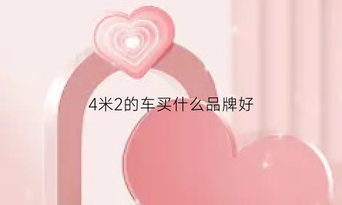 4米2的车买什么品牌好