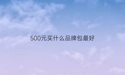 500元买什么品牌包最好(500元买什么品牌包最好用)