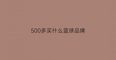 500多买什么篮球品牌(500元以下的篮球球鞋排行)