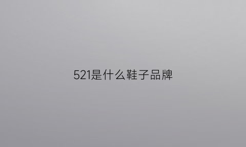 521是什么鞋子品牌(鞋子上有520的是什么牌子的)