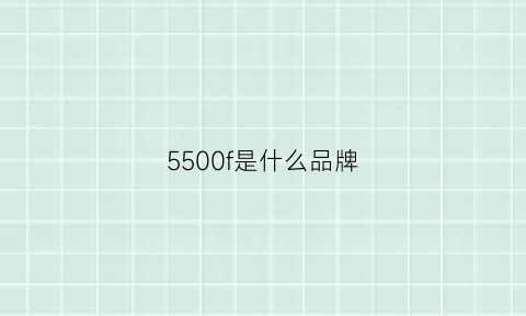 5500f是什么品牌(55001)