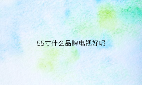 55寸什么品牌电视好呢(55寸电视什么品牌性价比高)