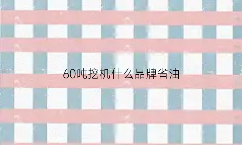 60吨挖机什么品牌省油(60吨挖机什么品牌省油些)