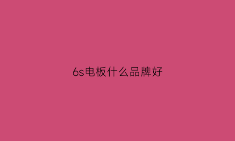 6s电板什么品牌好