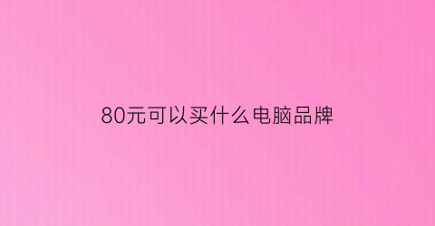 80元可以买什么电脑品牌