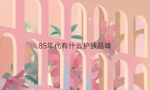 85年代有什么护肤品牌