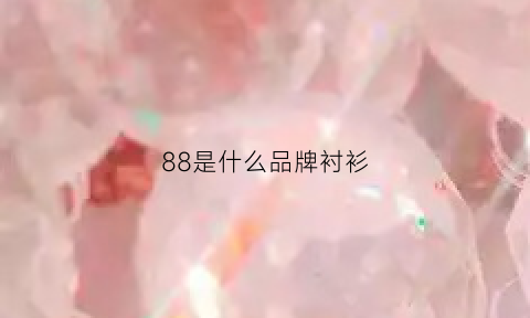 88是什么品牌衬衫(88是什么品牌衣服)