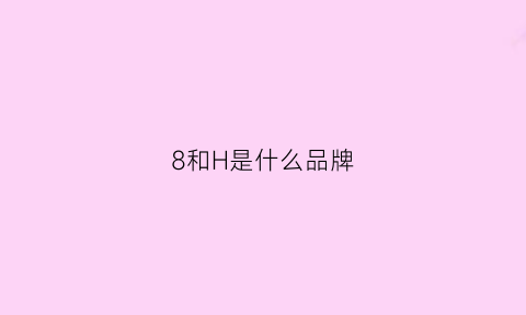 8和H是什么品牌(8h是什么品牌包)