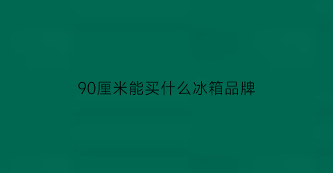 90厘米能买什么冰箱品牌(90厘米宽度能放833的冰箱吗)