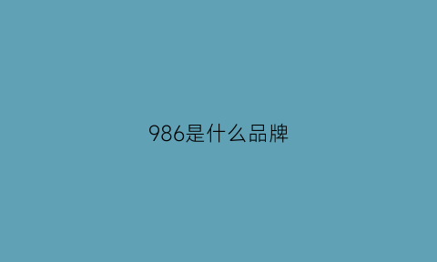 986是什么品牌(966是什么牌子的鞋)