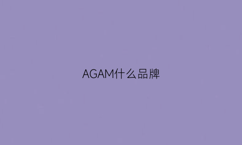 AGAM什么品牌