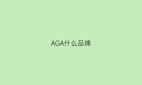 AGA什么品牌(balcienaga什么品牌)