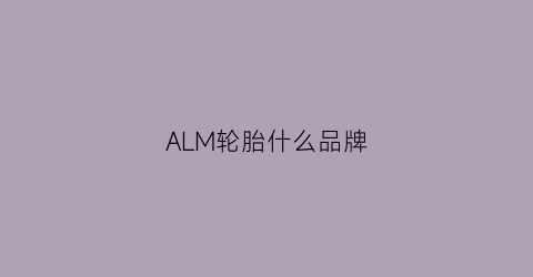 ALM轮胎什么品牌(armour什么轮胎)