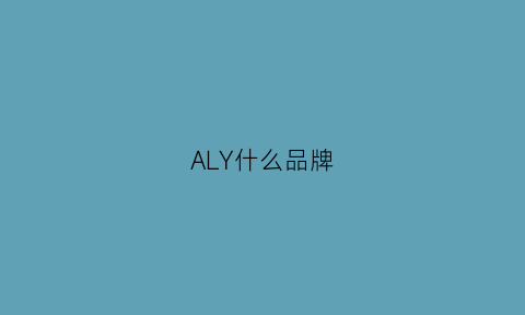 ALY什么品牌(ayr是什么品牌)