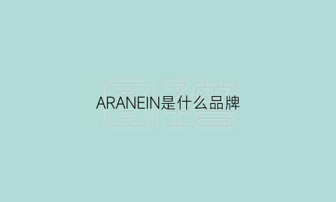 ARANEIN是什么品牌(arnami是什么牌子)