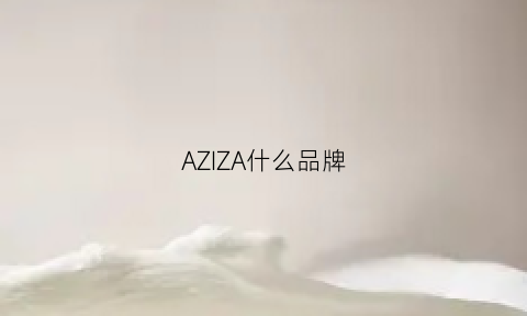 AZIZA什么品牌(az是哪个品牌的缩写)