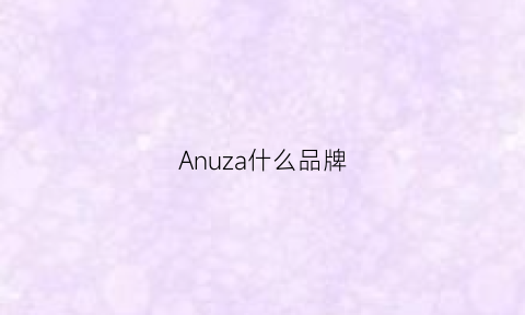 Anuza什么品牌(ana是什么品牌)