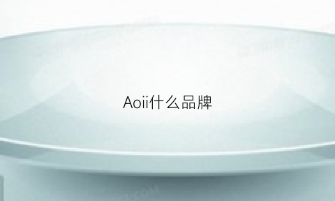 Aoii什么品牌(aoirj是什么品牌)