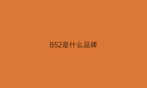 B52是什么品牌