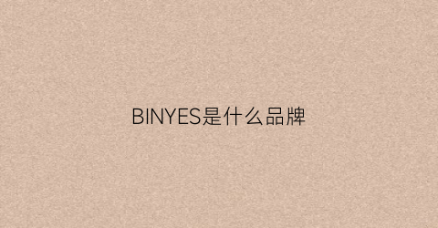 BINYES是什么品牌(binlyhomme是什么牌子)