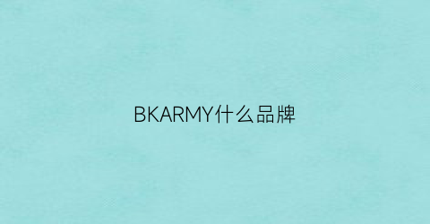 BKARMY什么品牌(bm牌子什么档次)