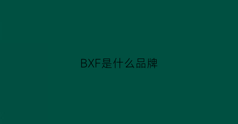 BXF是什么品牌(bf是什么牌子的)