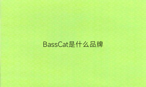 BassCat是什么品牌