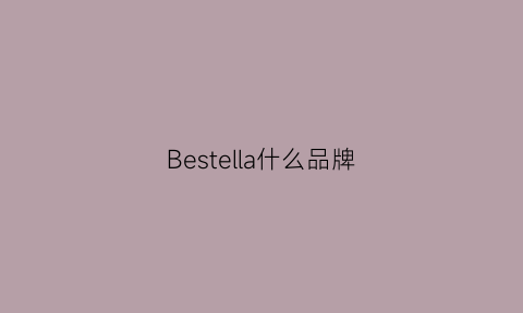 Bestella什么品牌(bestseller屬于什么檔次)