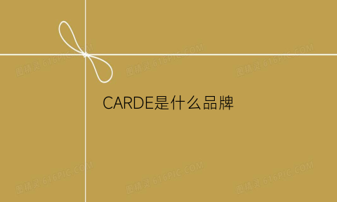 CARDE是什么品牌(cardior是什么牌子)