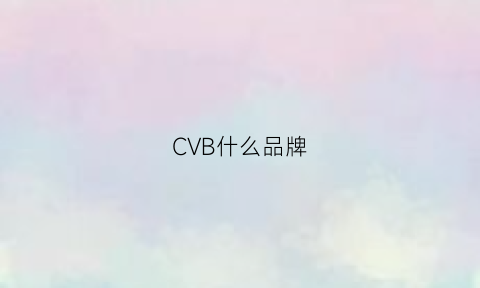 CVB什么品牌(cv是什么品牌)