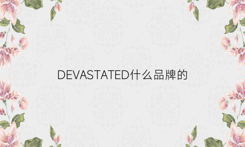 DEVASTATED什么品牌的(deva是什么牌子)