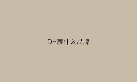 DH表什么品牌(dh是什么牌子衣服)