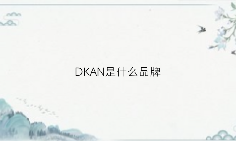 DKAN是什么品牌(dkaelams是什么品牌)