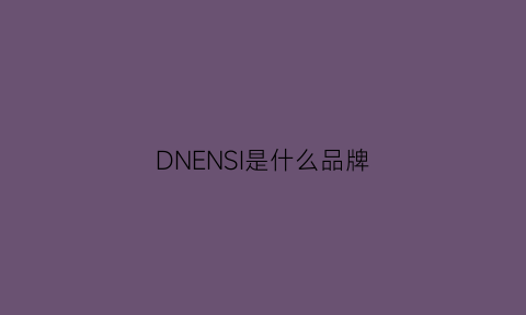 DNENSI是什么品牌